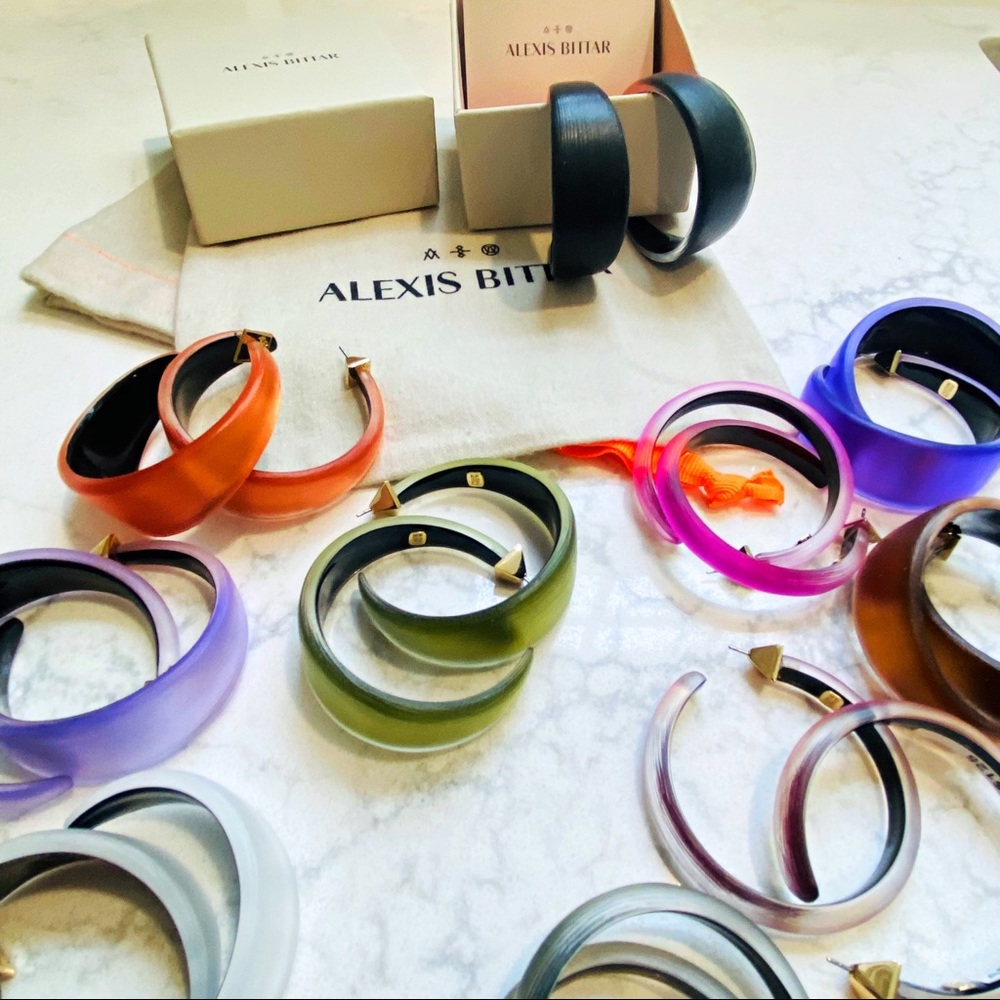 Alexis Bittar Wide Graduated Medium Hoop Earrings - Picture 16 of 16